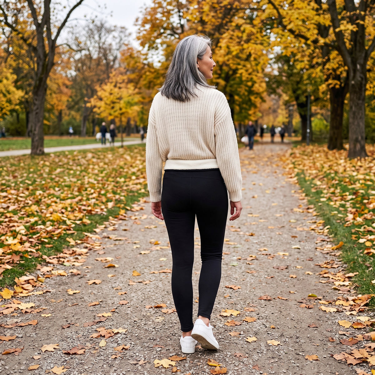 Fleece-lined thermal leggings in use at home