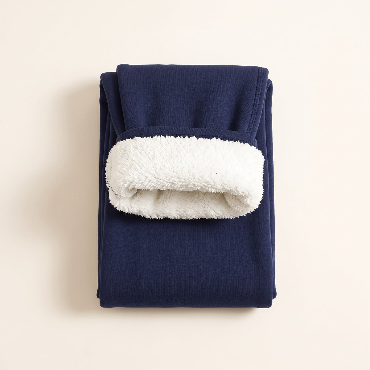 Fleece-lined thermal leggings in navy