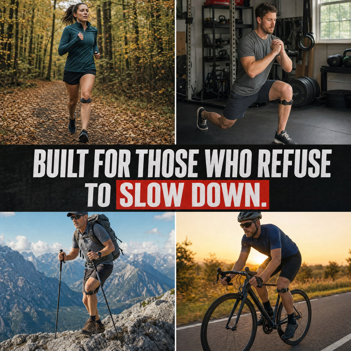 Built for those who refuse to slow down: running, lunges, hiking and cycling