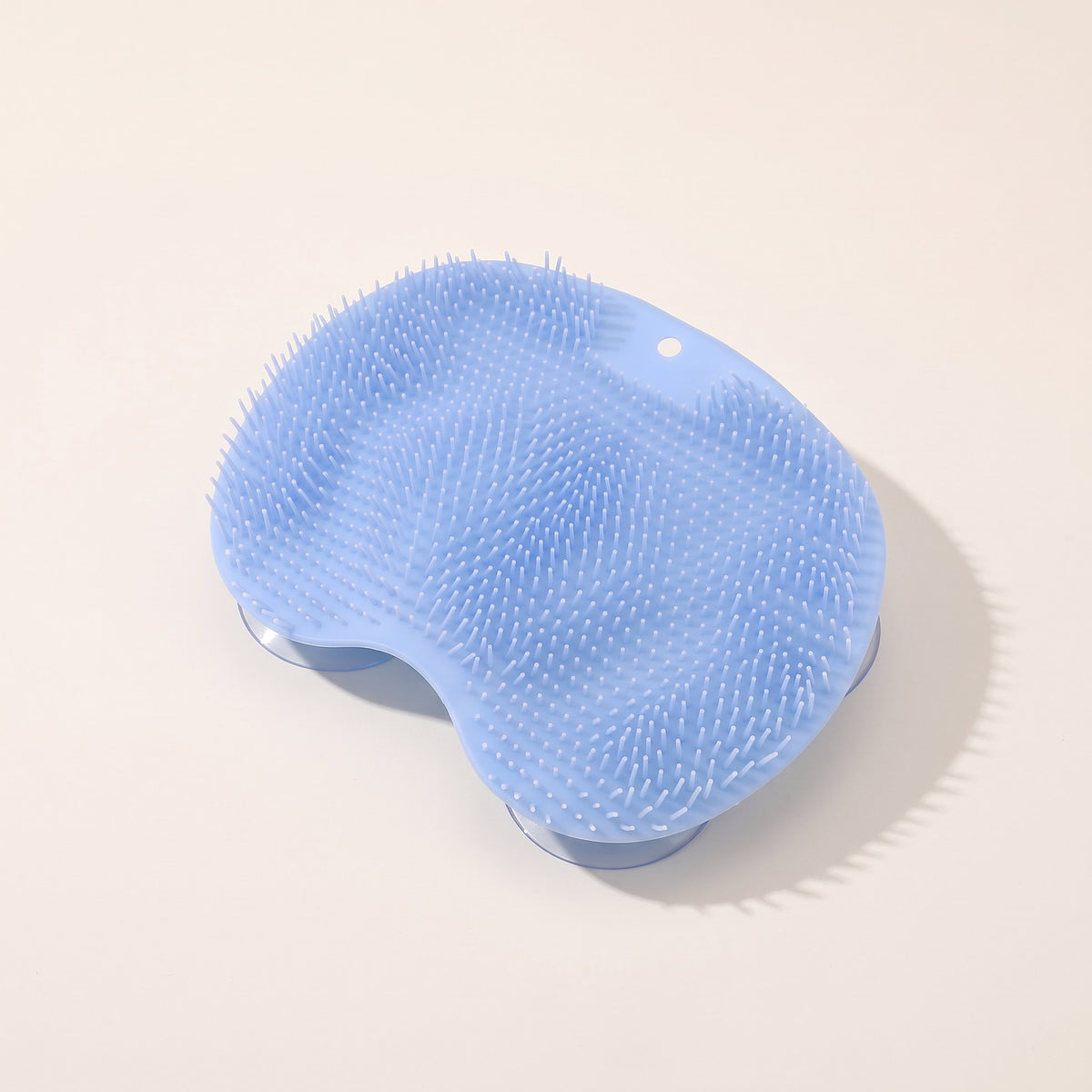 Shower foot scrubber mat in blue