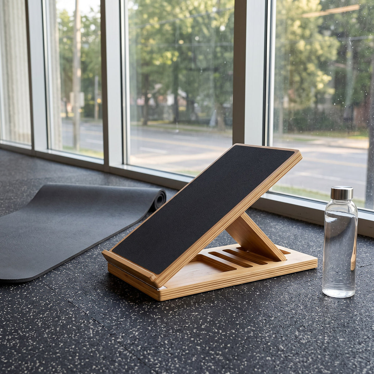Adjustable slant board in everyday use